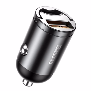 Car charger BASEUS (VCHX-A0G) (1xUSB; 30W) grey