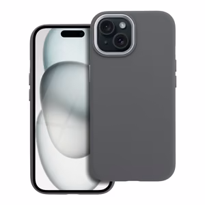Suojakuori iPhone 15:lle Forcell F-Protect Frame Premium yhteensopiva MagSafen kanssa harmaa