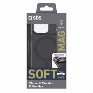 SBS Instinct Mag -suojakuori iPhone 18 Pro Max / 17 Pro Maxille, MagSafe-yhteensopiva – musta