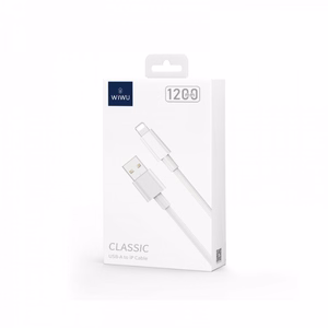 WiWU - Classic Series datakaapeli Wi-C006 USB A - Lightning 2,4A - valkoinen