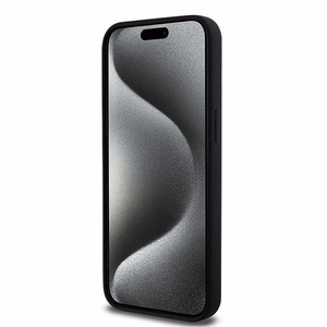 DKNY Liquid Silikoninen White Printed Logo MagSafe Suojakuori iPhone 13 Pro Max:lle - musta