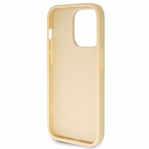 Guess GUHCP14LHG4SGD Suojakuori iPhone 14 Pro:lle - kultainen Glitter Script Big 4G
