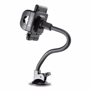 Autopidike puhelimelle Forcell F-Grip Regular 27 cm tuulilasiin / kojelautaan / tuuletusaukkoon musta