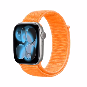 Crong Nylon Apple Watch -urheiluranneke, 38/40/41/42 mm, Tropical Orange