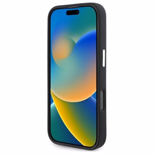 Mercedes MEHMP16L23SUVSK iPhone 16 Pro 6.3" musta/musta kovakuori Silicone Vertical Tonal Stripes MagSafe