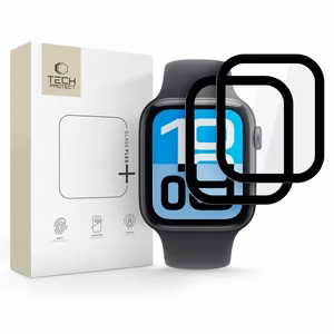 Tech-Protect Glass Flex+ 2-pack Apple Watch 44mm:lle - Musta