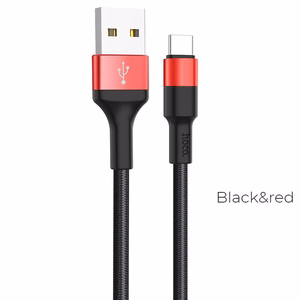 Hoco USB-A - USB-C -kaapeli 2A 1 m X26 musta-punainen