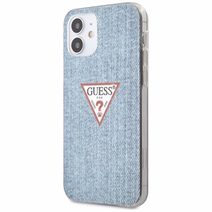 Guess GUHCP12SPCUJULLB iPhone 12 mini 5.4" sininen/vaaleansininen kovakotelo Jeans-mallisto