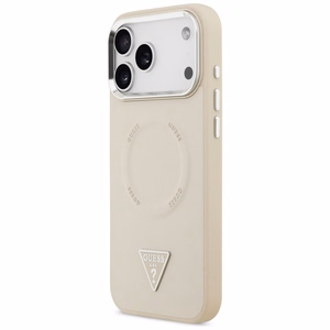 Guess Triangle Logo MagSafe Suojakuori iPhone 17 Prolle - Beige