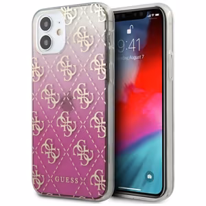 Guess GUHCP12SPCU4GGPI iPhone 12 mini 5.4" vaaleanpunainen/vaaleanpunainen kovakotelo 4G Gradienti