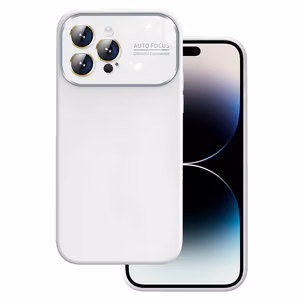 Pehmeä silikonisuojakuori linssillä iPhone 12:lle - valkoinen