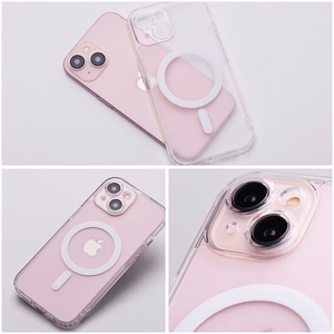 Suojakuori iPhone 14 PLUS:lle Frost Mag Cover MagSafe-yhteensopiva (kameransuoja) läpinäkyvä jäinen