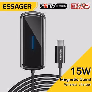 Langaton laturi Essager Aurora magneettinen teline / laturi musta 15W (Magsafe-yhteensopiva)