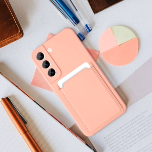 Suojakuori Samsung A35 5G:lle Card Case vaaleanpunainen