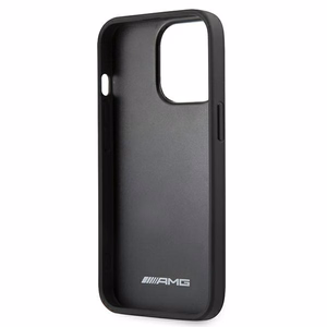 AMG Leather Hot Stamped Suojakuori iPhone 13 Pro / 13 6.1":lle - musta