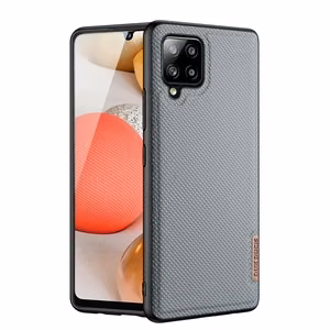Dux Ducis Fino kotelo päällystetty nylon materiaalia Samsung Galaxy A42 5G harmaa