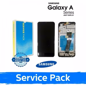LCD-näyttö yhteensopiva Samsung A037F A03s non-EU musta kehyksellä (Service Pack)
