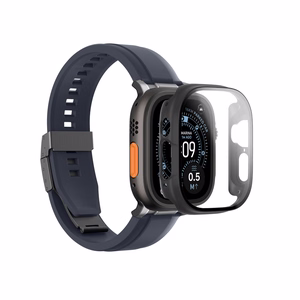 AmazingThing Radix Glass Näytönsuoja suojakuorella Apple Watch Ultra 3 49mm:lle - musta