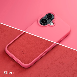 Etteri Silikoninen Suojakuori iPhone 16 Plus 6,7:lle vadelmanpunainen