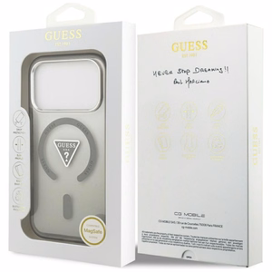 GUESS suojakuori iPhone 17 Pro Max MagSafe-yhteensopiva (IML Gradient kolmiologolla) - khaki