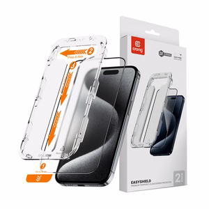 Crong EasyShield 2-Pack karkaistut näytönsuojalasit iPhone 15 Pro Max -laitteelle, 2 kpl