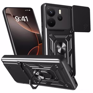 Defender Slide suojakuori Xiaomi Redmi Note 14 4G (Global) musta (164,84 x 78,15 x 8,16 mm)