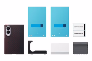 Samsung Galaxy Z Fold8 aramidikuituinen magneettisuojakuori ja 2 heijastusta vähentävää kalvoa, violetti
