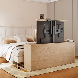 Maclean MC-866T älykäs moottoroitu sähköinen TV-nosto TUYA mobiilisovellus lattiakiinnike Alexa Google Home 37"-80" 60 kg kaappi VESA (EU-pistoke)