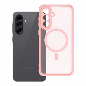 FULL MATTE MAG COVER magneettinen puhelimen kuori, MagSafe-yhteensopiva, SAMSUNG A56, vaaleanpinkki