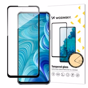 Wozinsky Full Glue kehyksellinen karkaistu koko näytön lasi Infinix Hot 11S NFC:lle, musta (yhteensopiva suojakuoren kanssa)