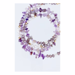 STONE Puhelimen nauha / narun pituus 82 cm (41 cm silmukassa) / kaulaan - violetti