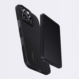 Benks Montage magneettinen Armor Air Kevlar suojakuori PC-kehyksellä 600D+1500D (MB66) iPhone 16 Pro Max, musta