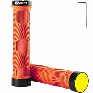 Rockbros 40720007004 pyörän kädensijat heijastimella - oranssit