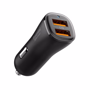 Spigen Essential EV302 30W 2-Port USB-A Car Charger - Black