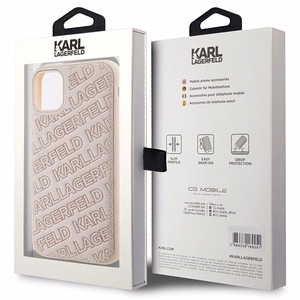 Karl Lagerfeld Quilted K Pattern -suojakuori iPhone 11 / Xr:lle - vaaleanpunainen