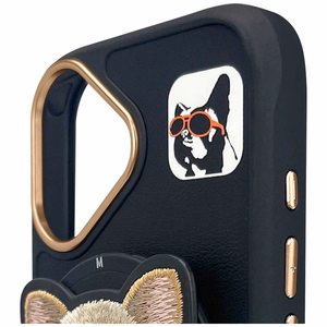 Nimmy Glasses Cool Dog MagSafe Suojakuori iPhone 16:lle - musta