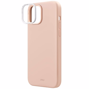 Uniq Lino Hue Magclick Charging Suojakuori iPhone 15:lle - vaaleanpunainen