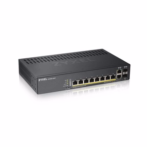 Zyxel GS1920-8HPV2 -hallittava Gigabit Ethernet (10/100/1000) -verkkokytkin Ethernet-virransyötöllä (PoE), musta