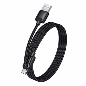 Hoco U146 Kaapeli LCD-näytöllä USB-A – USB-C 3A 1.2m musta
