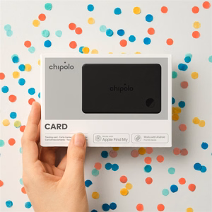 Chipolo CARD – Langaton, ladattava ja ohut Bluetooth-paikannin iOS- ja Android-laitteille, hiilenharmaa