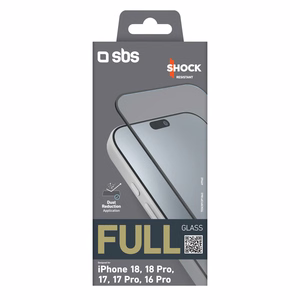 SBS Full Glass karkaistu suojalasi mallille iPhone 18 / 18 Pro / 17 / 17 Pro / 16 Pro