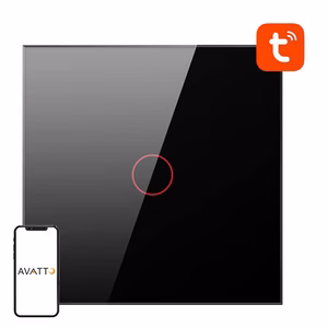 Älykäs valokytkin WiFi Avatto TS02-EU-B1 1-tie TUYA (musta)