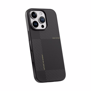 Rock Ultra Thin Aramid Fiber Kevlar 600D Suojakuori iPhone 16 Pro Max:lle musta