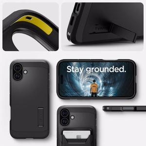 Spigen Tough Armor Mag MagSafe Suojakuori iPhone 16 6,1 musta