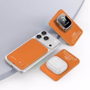 Blavec Power Bank 5000mAh BJ-04 Ultra Slim 7,8mm - Type C - 22,5W magnetic Magsafe 3 in 1 (PBBJ04-MC5O) orange glass