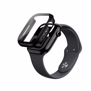 AmazingThing Radix Glass Suojakuori Apple Watch 46mm:lle - musta