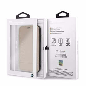 BMW Logo Imprint iPhone Xr Suojakuori - beige