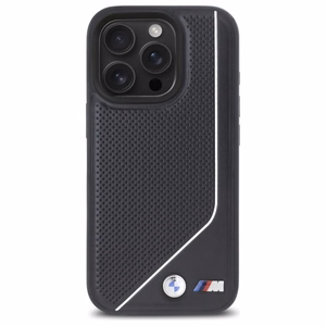 BMW M Perforated Twisted Line MagSafe Suojakuori iPhone 16 Pro:lle - musta