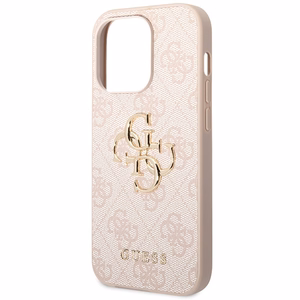 Guess 4G Big Metal Logo kotelo iPhone 15 Pro - vaaleanpunainen