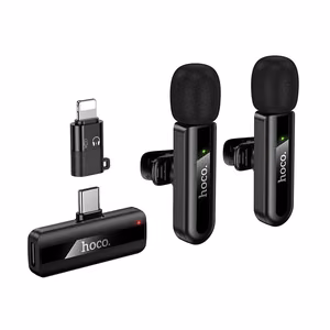 Hoco L20A wireless microphone set USB-C/Lightning black